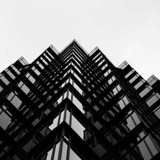 Black and white building wallpaper