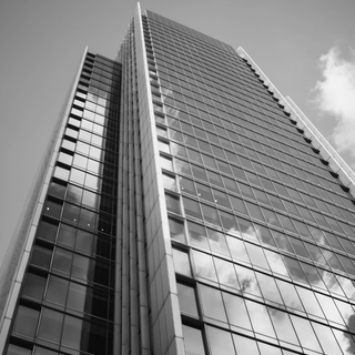 Black and white building wallpaper