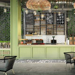 Italian cafe wallpaper