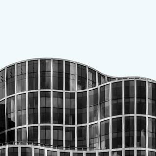 Black and white building wallpaper