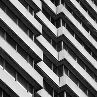 Black and white building wallpaper
