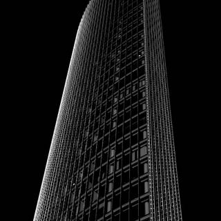 Black and white building wallpaper