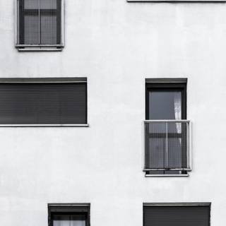 Black and white building wallpaper
