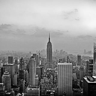 Black and white building wallpaper