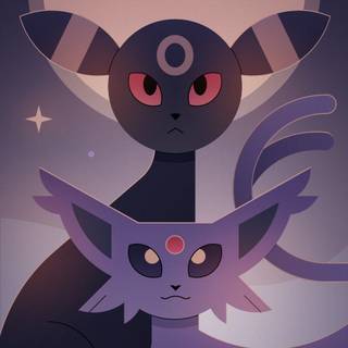 Umbreon x Espeon wallpaper