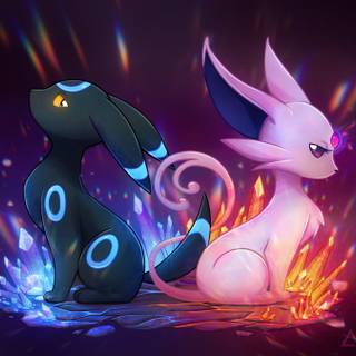 Umbreon x Espeon wallpaper