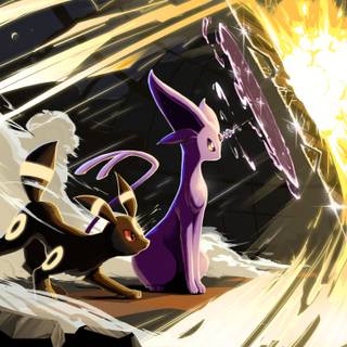 Umbreon x Espeon wallpaper
