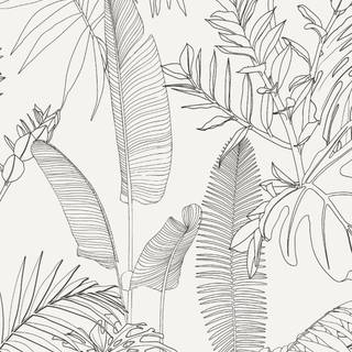 White leaves wallpaper