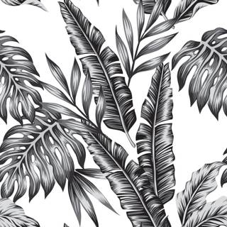 White leaves wallpaper