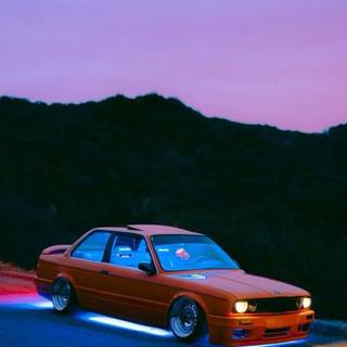 BMW E30 purpule wallpaper