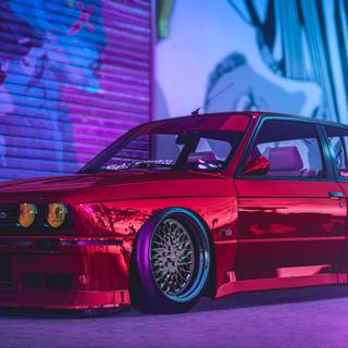 BMW E30 purpule wallpaper