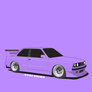 BMW E30 purpule wallpaper