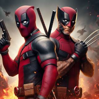 Deadpool & Wolverine 2024 HD wallpaper