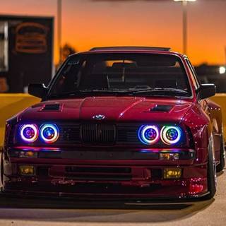 BMW E30 purpule wallpaper