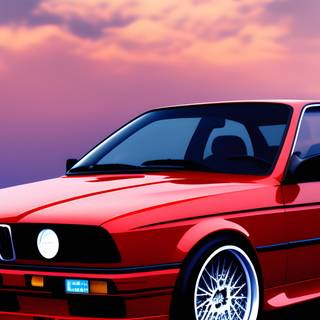 BMW E30 purpule wallpaper