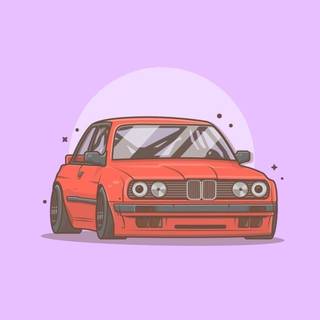 BMW E30 purpule wallpaper
