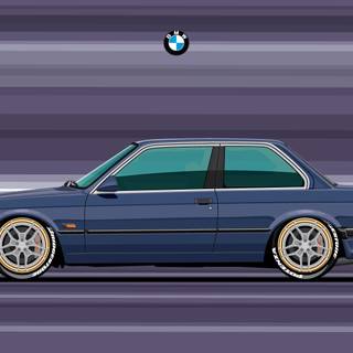 BMW E30 purpule wallpaper