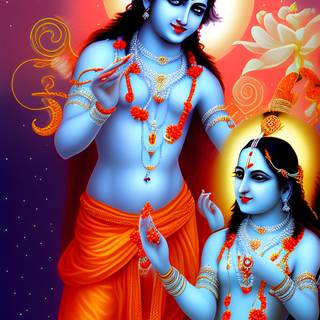 Radha Krishna AI wallpaper