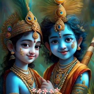 Radha Krishna AI wallpaper