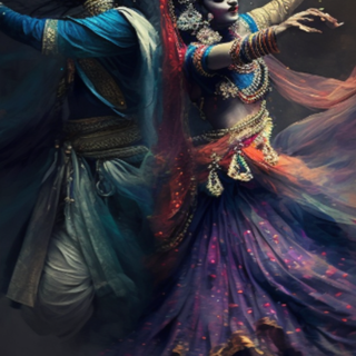 Radha Krishna AI wallpaper