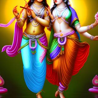 Radha Krishna AI wallpaper