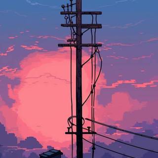 Electric pole wallpaper