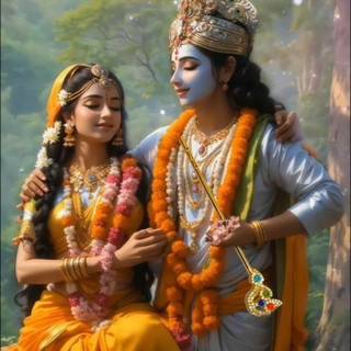 Radha Krishna AI wallpaper