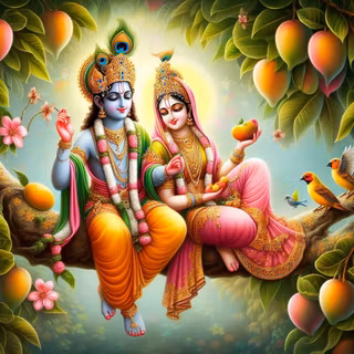 Radha Krishna AI wallpaper