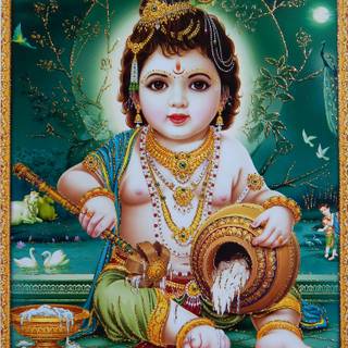 Krishna childhood wallpaper