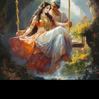 Radha Krishna AI wallpaper