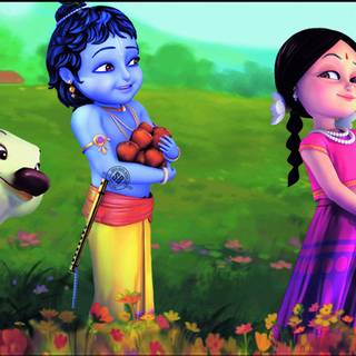 Krishna childhood wallpaper