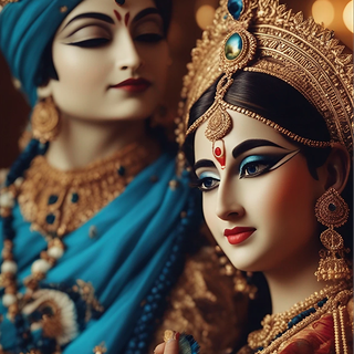 Radha Krishna AI wallpaper