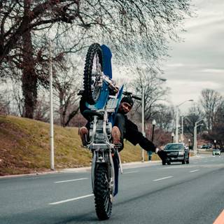 Motorcycle wheelie wallpaper