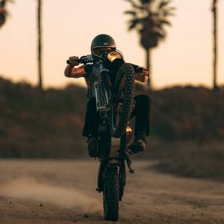 Motorcycle wheelie wallpaper