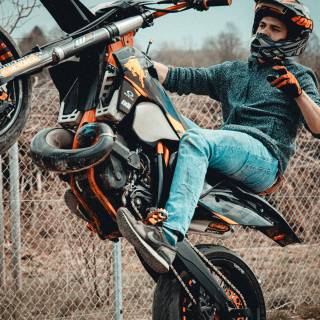 Motorcycle wheelie wallpaper