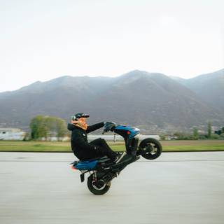 Motorcycle wheelie wallpaper