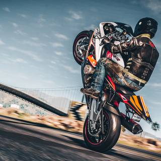 Motorcycle wheelie wallpaper