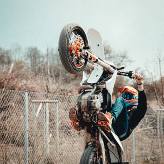 Motorcycle wheelie wallpaper