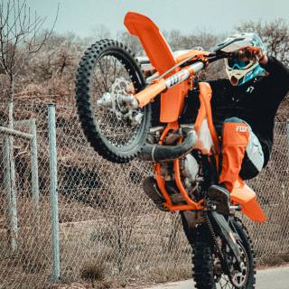 Motorcycle wheelie wallpaper