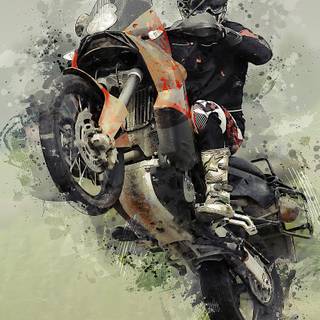 Motorcycle wheelie wallpaper