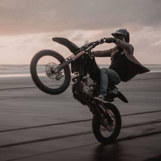Motorcycle wheelie wallpaper