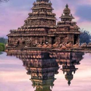South Indian temple wallpaper