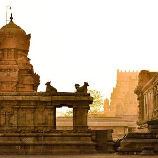 South Indian temple wallpaper