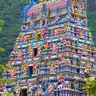 South Indian temple wallpaper