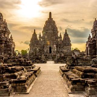 South Indian temple wallpaper