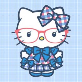 Light blue Hello Kitty wallpaper