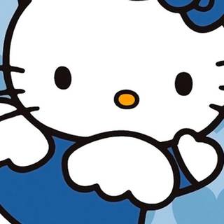 Light blue Hello Kitty wallpaper