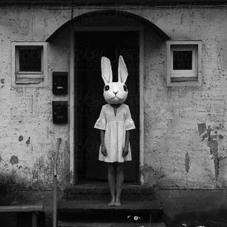 Bunny mask wallpaper