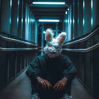 Bunny mask wallpaper