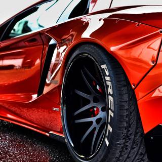 Red Lamborghini 4k wallpaper